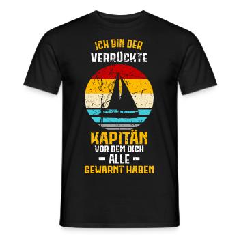 Segeln Segelboot Boot Kapitän Segelschiff Meer See - Männer T-Shirt - Schwarz - Vorne - AI Model Male 178 light (178cm)