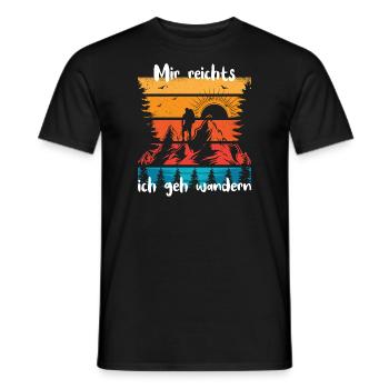 Mir reichts ich geh Wandern - Berge - Männer T-Shirt - Schwarz - Vorne - AI Model Male 178 light (178cm)