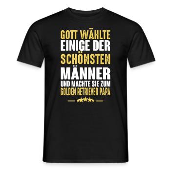 Golden Retriever Papa - Golden Retriever - Männer T-Shirt - Schwarz - Vorne - AI Model Male 178 light (178cm)
