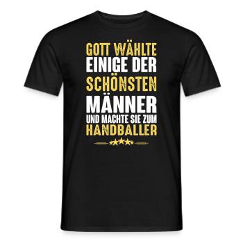 Handball - Handballer - Männer T-Shirt - Schwarz - Vorne - AI Model Male 178 light (178cm)