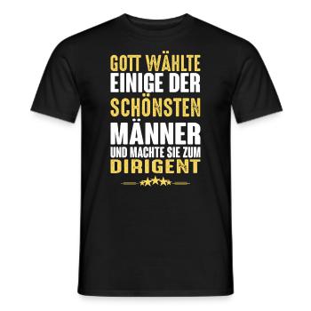 Dirigent - Männer T-Shirt - Schwarz - Vorne - AI Model Male 178 light (178cm)