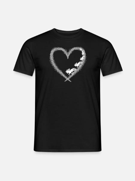 Heart with Tölt - Men's T-Shirt - black