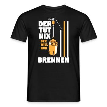 Schnaps brennen Schnapsbrenner Selbstgebrannter - Männer T-Shirt - Schwarz - Vorne - AI Model Male 178 light (178cm)