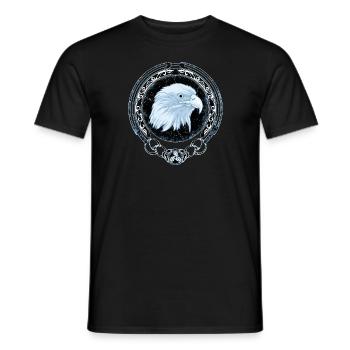 Celtic Falcon Zodiac - Men's T-Shirt - black - Front - AI Model Male 178 light (178cm)
