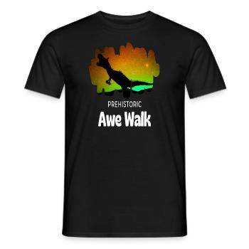 Prehistoric T-Rex nature awe walk - Men's T-Shirt - black - Front - AI Model Male 178 light (178cm)