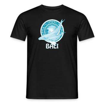 Baleines à bosse Bali Indonésie - T-shirt homme - noir - Devant - AI Model Male 178 light (178cm)