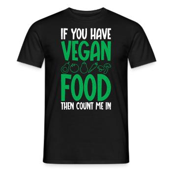 If you want vegetarian-vegetable-lover-graphic of the - Men's T-Shirt - black - Front - AI Model Male 178 light (178cm)