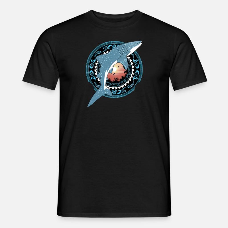 Walhai Hawaiianisch - Männer T-Shirt - Schwarz