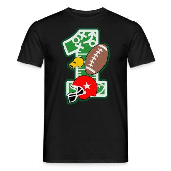 Fußball 1. Geburtstag Party Nummer 1 - 1 Jahre - Männer T-Shirt - Schwarz - Vorne - AI Model Male 178 light (178cm)