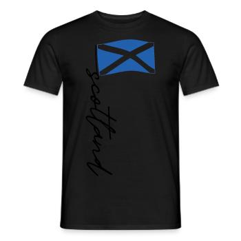 Scotland Flag Scottish - Men's T-Shirt - black - Front - AI Model Male 178 light (178cm)