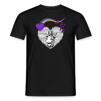 LGTB Zebra Rainbow Pride queer Zebra Fur - T-shirt homme - noir - Devant - AI Model Male 178 light (178cm)