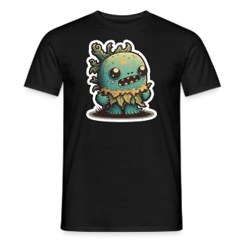 Halloween Cactus Monster - Men's T-Shirt - black - Front - AI Model Male 178 light (178cm)