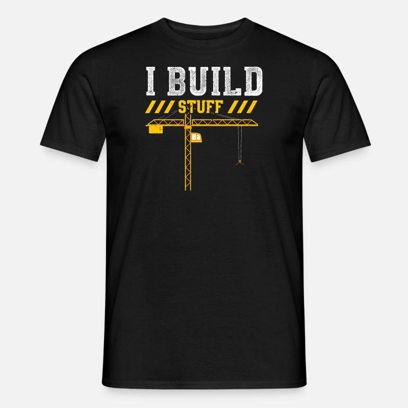 I Build Stuff - Männer T-Shirt - Schwarz