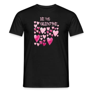 love,love,cloud,hearts,heart,valentine - Men's T-Shirt - black - Front - AI Model Male 178 light (178cm)
