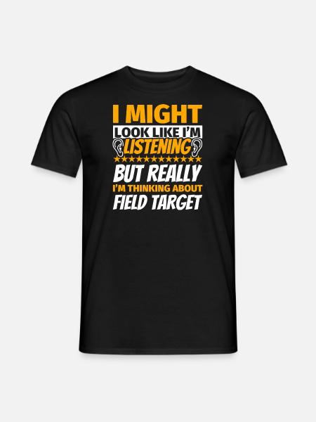 Feld Zielscheibe lustiges Geschenk - Männer T-Shirt - Schwarz