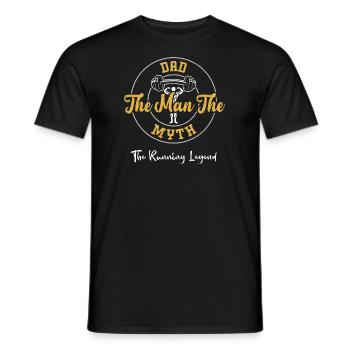 Dad The Man The Myth The Running... - Men's T-Shirt - black - Front - AI Model Male 178 light (178cm)