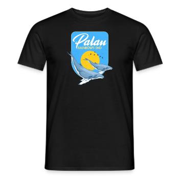 Palau Rainbow's End Buckelwale - Männer T-Shirt - Schwarz - Vorne - AI Model Male 178 light (178cm)