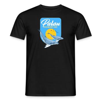 Palau Rainbow's End Buckelwale - Männer T-Shirt - Schwarz - Vorne - AI Model Male 178 light (178cm)
