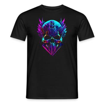 Totenschädel - Männer T-Shirt - Schwarz - Vorne - AI Model Male 178 light (178cm)