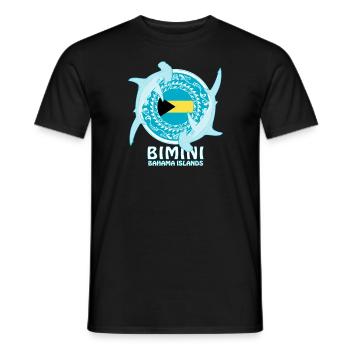 Bimini hammerhead shark - Men's T-Shirt - black - Front - AI Model Male 178 light (178cm)