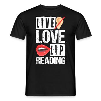Deaf Deaf Sign Language Deaf Pride - Men's T-Shirt - black - Front - AI Model Male 178 light (178cm)