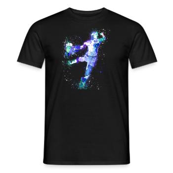 Handball, handballer, Beachhandball,aquarell - Männer T-Shirt - Schwarz - Vorne - AI Model Male 178 light (178cm)