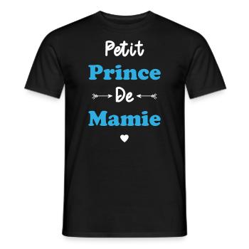 petit prince de mamie - T-shirt homme - noir - Devant - AI Model Male 178 light (178cm)