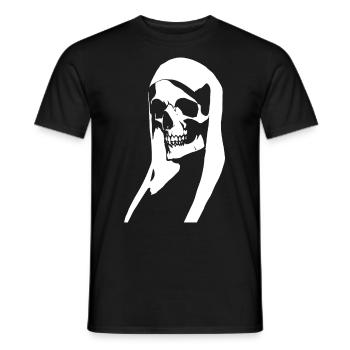 Unveil Your Enigmatic Aura with Unholy Nun, Satan - Men's T-Shirt - black - Front - AI Model Male 178 light (178cm)