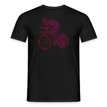 Cycliste sur route Vélo de route Vélo de route - T-shirt homme - noir - Devant - AI Model Male 178 light (178cm)
