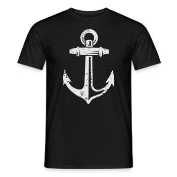 Nautical Boat Anchor Sailor Sailing - Men's T-Shirt - black - Front - AI Model Male 178 light (178cm)