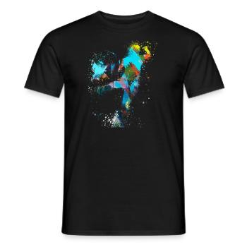 Handball, handballer, Beachhandball,Graffiti - Männer T-Shirt - Schwarz - Vorne - AI Model Male 178 light (178cm)
