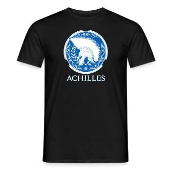 Achilles Greek warrior - Men's T-Shirt - black - Front - AI Model Male 178 light (178cm)