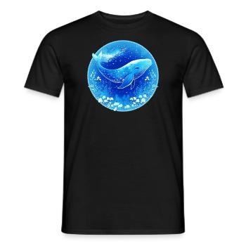 Wal, Meer, Walfisch, Unterwasser, Korallen, Natur - Männer T-Shirt - Schwarz - Vorne - AI Model Male 178 light (178cm)