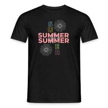 SUMMER SUMMER - Männer T-Shirt - Schwarz - Vorne - AI Model Male 178 light (178cm)