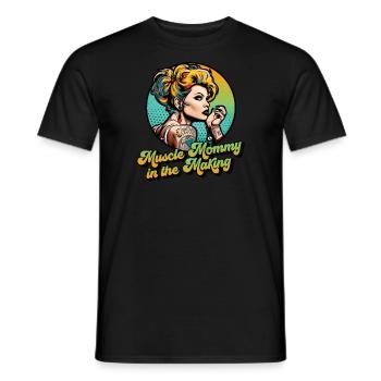 Mommy Muscle in the Making Fitness Gym Pump Shirt - Männer T-Shirt - Schwarz - Vorne - AI Model Male 178 light (178cm)