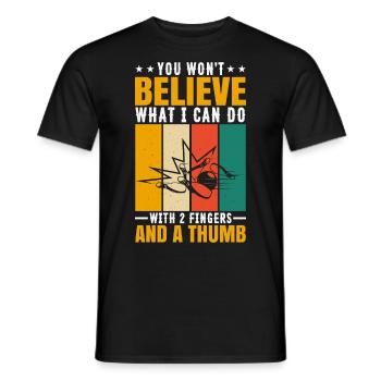 Bowling - Männer T-Shirt - Schwarz - Vorne - AI Model Male 178 light (178cm)