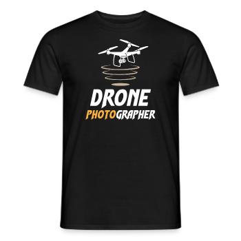 Drone Photographer - Men's T-Shirt - black - Front - AI Model Male 178 light (178cm)