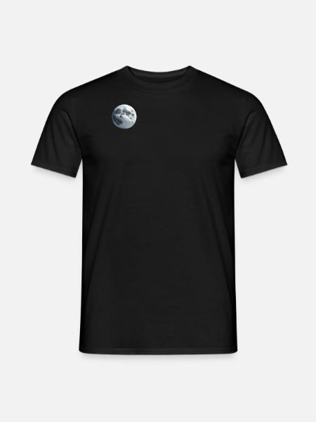 Mond Polygon - Männer T-Shirt - Schwarz