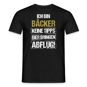 Je suis boulanger - apporte de la bière et pars - T-shirt homme - noir - Devant - AI Model Male 178 light (178cm)