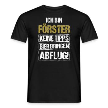 Je suis forestier - apporte de la bière et décolle - T-shirt homme - noir - Devant - AI Model Male 178 light (178cm)