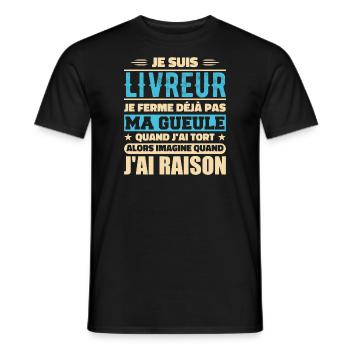 I'm a delivery guy I'm already not shutting up Humor - Men's T-Shirt - black - Front - AI Model Male 178 light (178cm)