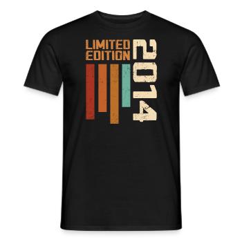 Vintage 2014 Birthday Gift 2014 Retro 2014 - Men's T-Shirt - black - Front - AI Model Male 178 light (178cm)