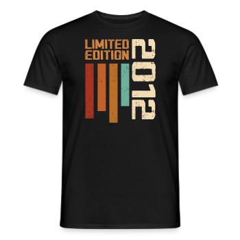Vintage 2012 Retro 2012 Birthday Gift - Men's T-Shirt - black - Front - AI Model Male 178 light (178cm)