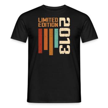 Vintage 2013 Cadeau d’anniversaire 2013 Retro 2013 - T-shirt homme - noir - Devant - AI Model Male 178 light (178cm)