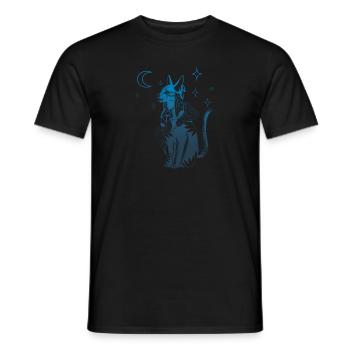 Bastet cat goddess - Men's T-Shirt - black - Front - AI Model Male 178 light (178cm)