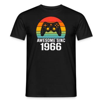 1966 Geburtstagsgeschenk für alle Gamer 1966 - Männer T-Shirt - Schwarz - Vorne - AI Model Male 178 light (178cm)