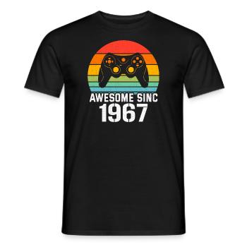 1967 Birthday Gift For All Gamers 1967 - Men's T-Shirt - black - Front - AI Model Male 178 light (178cm)