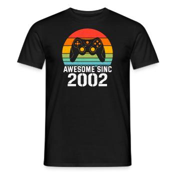 Cadeau Anniversaire 2002 Pour Tous les Gamers 2002 - T-shirt homme - noir - Devant - AI Model Male 178 light (178cm)