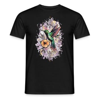 Bunter Kolibri Vogel für Ornithologe - Männer T-Shirt - Schwarz - Vorne - AI Model Male 178 light (178cm)