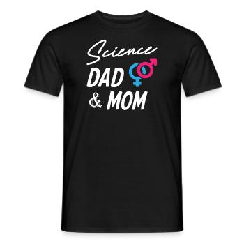 Drôle de science papa et maman - T-shirt homme - noir - Devant - AI Model Male 178 light (178cm)